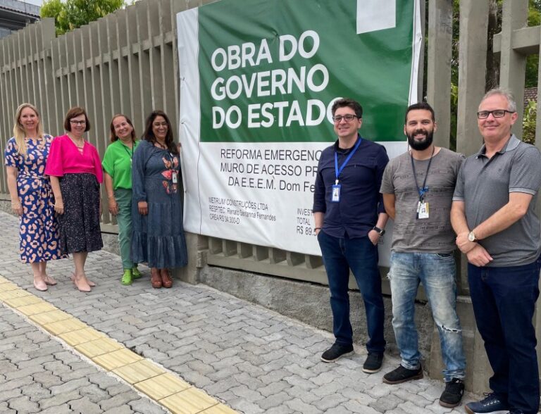 Obra do muro da Escola Estadual de Ensino Médio Dom Feliciano é concluída