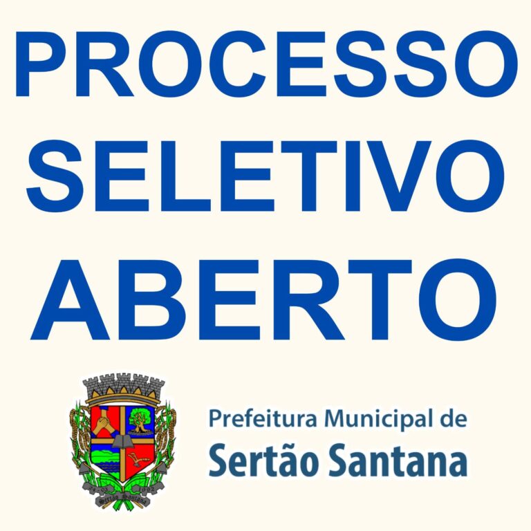 Prefeitura Municipal de Sertão Santana lança edital de processo seletivo