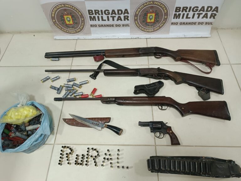 Patrulha Rural de Camaquã realiza prisão de armas de fogo