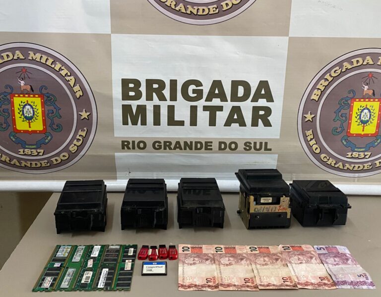 Brigada Militar faz apreensão de caça níqueus em São Lourenço do Sul