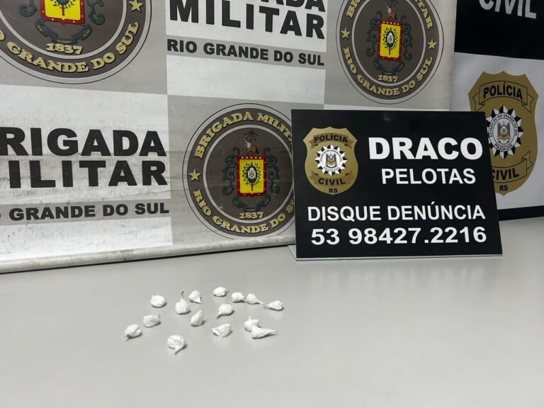 Ação conjunta Brigada Militar e DRACO prendem homem por tráfico de entorpecentes em Turuçu