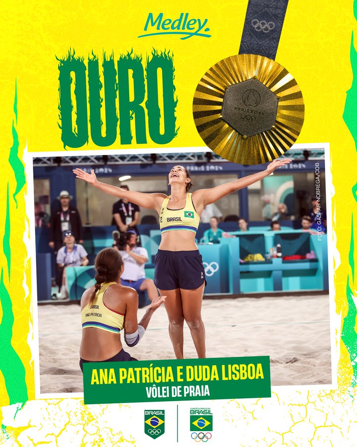 Duda e Ana Patrícia derrotam canadenses e são ouro no vôlei de praia