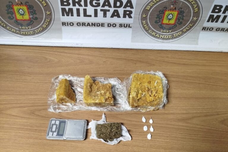 Brigada Militar prende individuo por tráfico de drogas em Camaquã