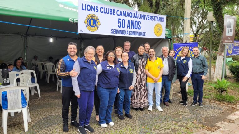 Secretária visita Unidade Móvel do Lions Clube Camaquã Universitário